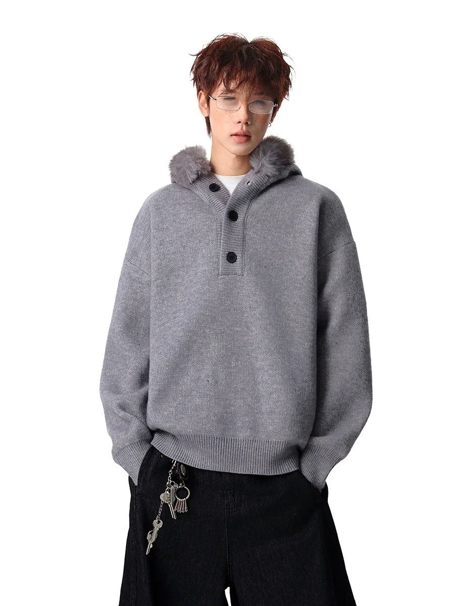 Мужской свитер BOYUE с отстегивающимся меховым воротником, вязаный, теплый, повседневный, свободного кроя, с длинными рукавами, зимнее пальто
Мужской свитер BOYUE с отстегивающимся меховым воротником, вязаный, теплый, повседневный, свободного кроя, с длинными рукавами, зимнее пальто