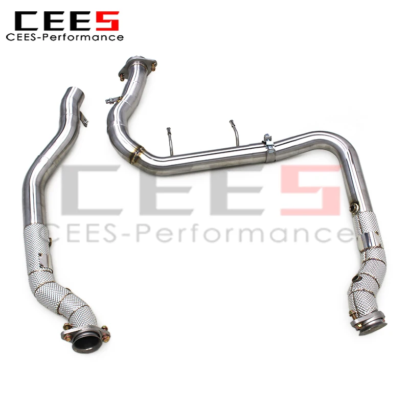 cees No Cat Downpipe with Heat Shield for Ford F150 3.5T (2015-2019) Exhaust Pipe Stainless Steel Catted Exhaust Downpipe
cees No Cat Downpipe with Heat Shield for Ford F150 3.5T (2015-2019) Exhaust Pipe Stainless Steel Catted Exhaust Downpipe