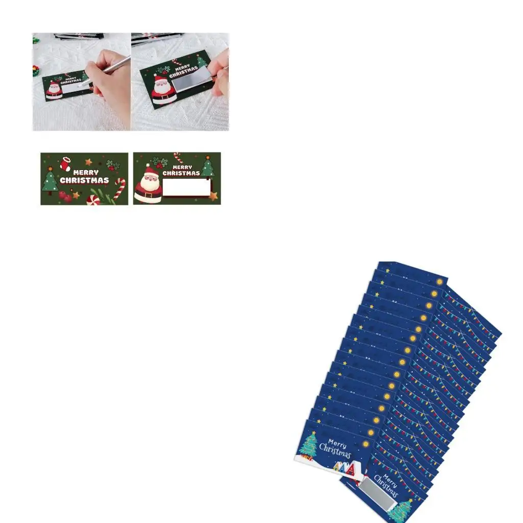 30Pcs Christmas Gift Coupons Tickets Scratch Off Tickets Vouchers Prizes Cards for Birthday Holiday and Corporate Event
30Pcs Christmas Gift Coupons Tickets Scratch Off Tickets Vouchers Prizes Cards for Birthday Holiday and Corporate Event