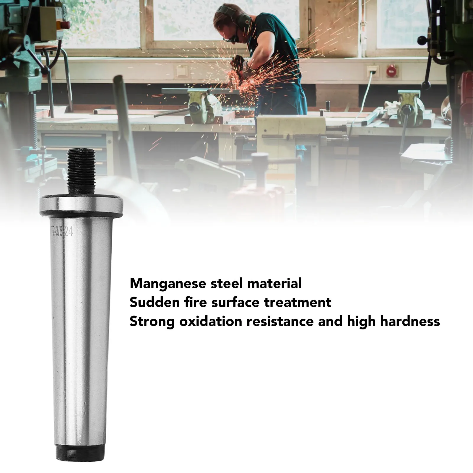 MT2-3/8-24 Drill Chuck Arbor, 2MT Shank To 3/8in 24 Threaded Drill Chuck Arbor Hardened Morse Taper MT2 Adapter
MT2-3/8-24 Drill Chuck Arbor, 2MT Shank To 3/8in 24 Threaded Drill Chuck Arbor Hardened Morse Taper MT2 Adapter