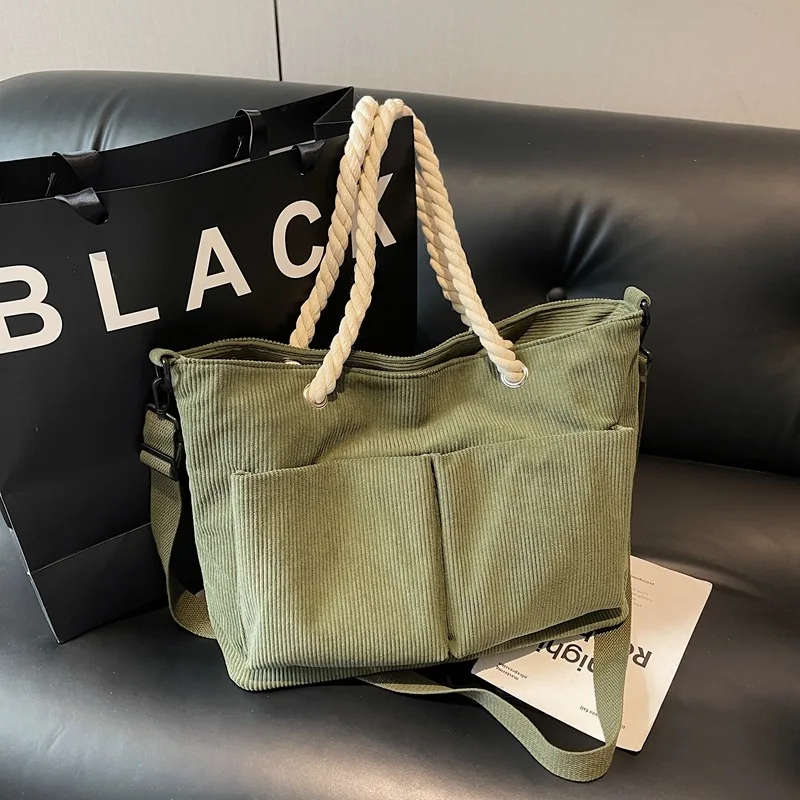 New Korean Style Corduroy Crossbody Bag Large Capacity Lightweight Shoulder Bag for Women Comfortable and Versatile Storage Bags
New Korean Style Corduroy Crossbody Bag Large Capacity Lightweight Shoulder Bag for Women Comfortable and Versatile Storage Bags