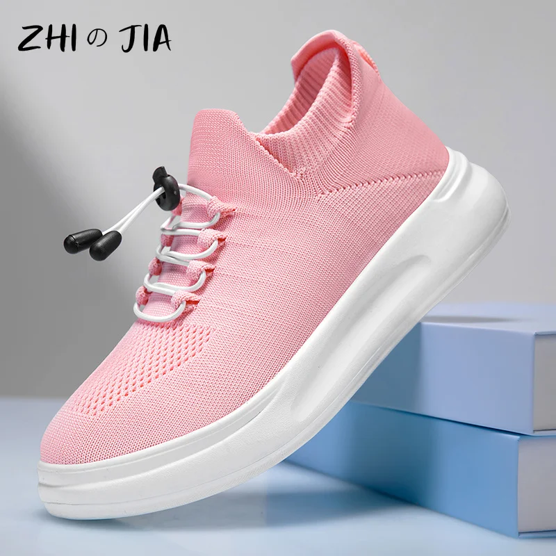 Women's Thick soled Knitted Shoes Spring and Autumn Mesh Breathable Sneaker Outdoor Lightweight Comfortable Socks Shoes 36-43
Women's Thick soled Knitted Shoes Spring and Autumn Mesh Breathable Sneaker Outdoor Lightweight Comfortable Socks Shoes 36-43