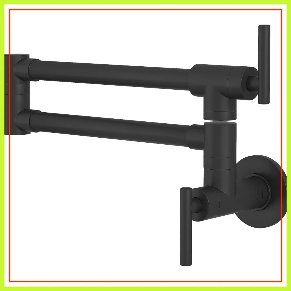 Pot Filler Faucet Wall Mount Folding Over Stove Double Joint Swing Arm Kitchen Faucet Matte Black
Pot Filler Faucet Wall Mount Folding Over Stove Double Joint Swing Arm Kitchen Faucet Matte Black