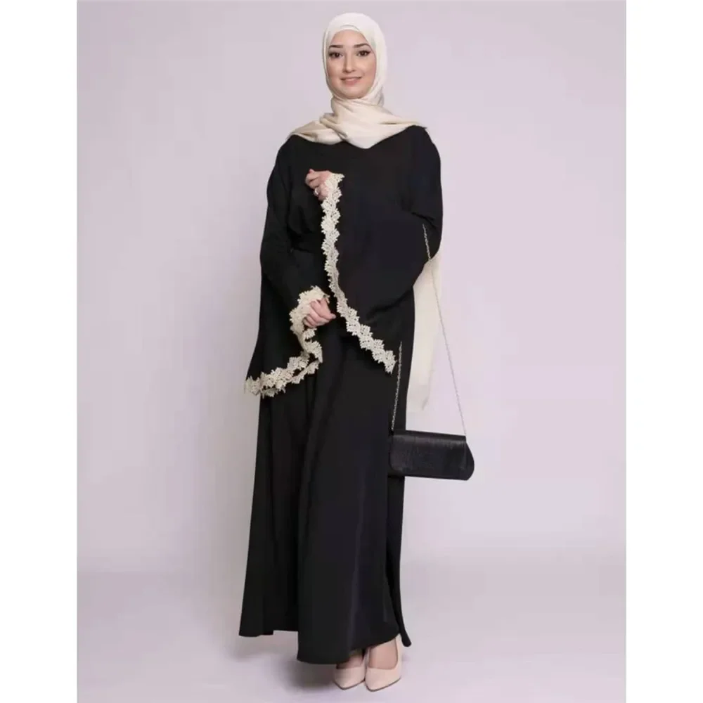 Eid Ramadan Abaya Women Muslim Lace Maxi Dress Dubai Kaftan Turkey Caftan Arab Robe Islamic Clothing Flare Sleeve Gown Abayas
Eid Ramadan Abaya Women Muslim Lace Maxi Dress Dubai Kaftan Turkey Caftan Arab Robe Islamic Clothing Flare Sleeve Gown Abayas