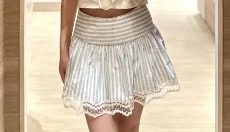 Summer Women's Striped Set Lace Trim Cropped Shirt Turn-Down Collar Collar Short Sleeve Top + Mini Skirt
Summer Women's Striped Set Lace Trim Cropped Shirt Turn-Down Collar Collar Short Sleeve Top + Mini Skirt