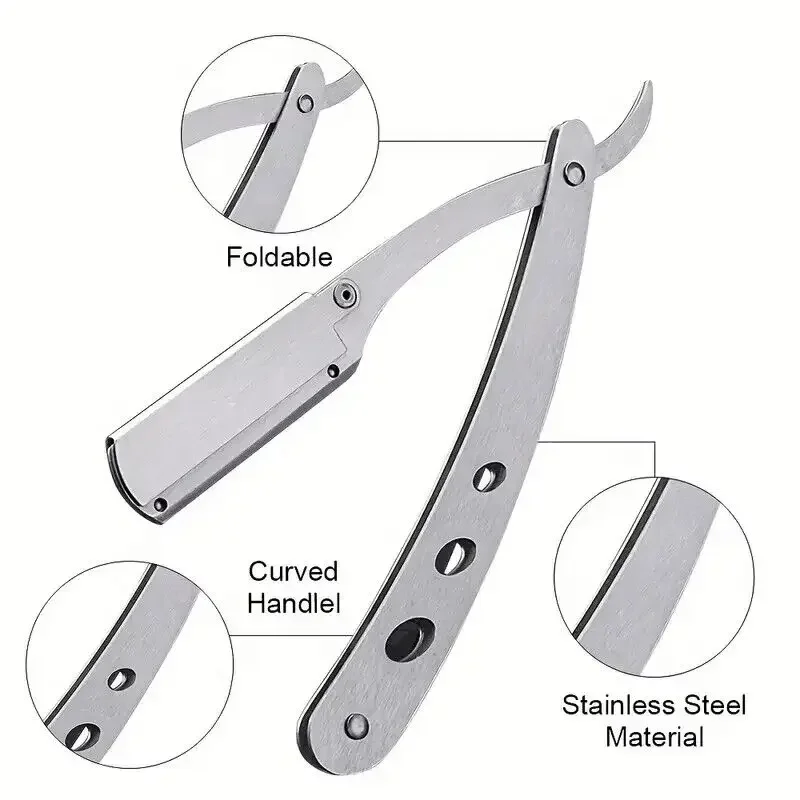 Old style shaver, manual men's shaver, washable stainless steel hairdressing and shaving razor
Old style shaver, manual men's shaver, washable stainless steel hairdressing and shaving razor