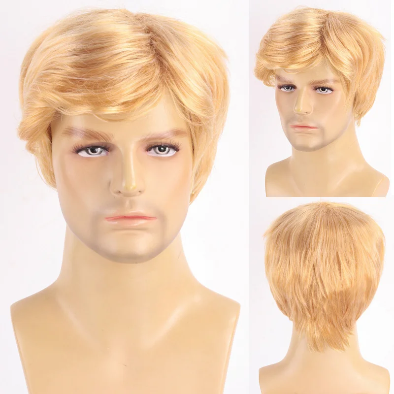 European and American style men's with side bangs, short straight hair, high-temperature fiber, fashionable wig, Trump golde
European and American style men's with side bangs, short straight hair, high-temperature fiber, fashionable wig, Trump golde