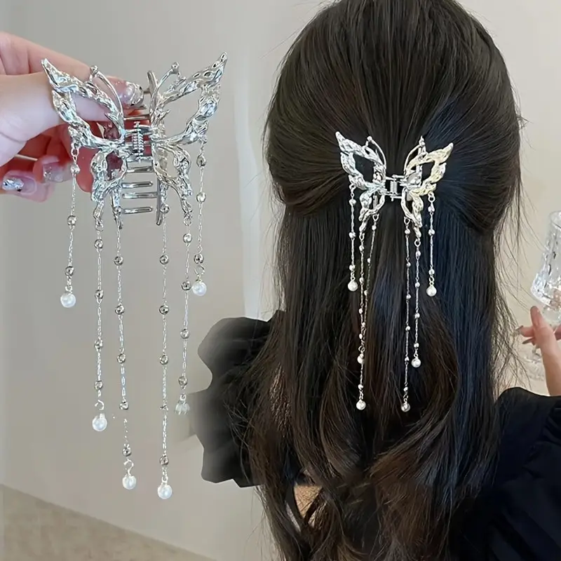 Shark Crab Clips Girls Hairpin Hair Accessories Korean Women Simple Hair Claw Clip Butterfly Pearl Tassel Hair Clip
Shark Crab Clips Girls Hairpin Hair Accessories Korean Women Simple Hair Claw Clip Butterfly Pearl Tassel Hair Clip