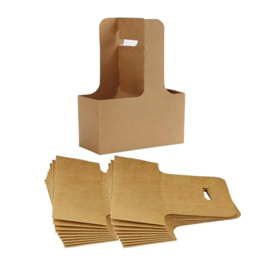 2-Cup Drink Carrier with Handle Kraft Paperboard Handled Coffee Cup Holder Take Out Cup Carriers 20 Count for Mother's Day
2-Cup Drink Carrier with Handle Kraft Paperboard Handled Coffee Cup Holder Take Out Cup Carriers 20 Count for Mother's Day