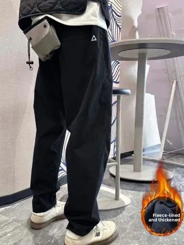 Thiened Fce Casual Pants for Men And Women Autumn Winter Cargo Pants American e Label Workwear Straight Leg Pants
Thiened Fce Casual Pants for Men And Women Autumn Winter Cargo Pants American e Label Workwear Straight Leg Pants