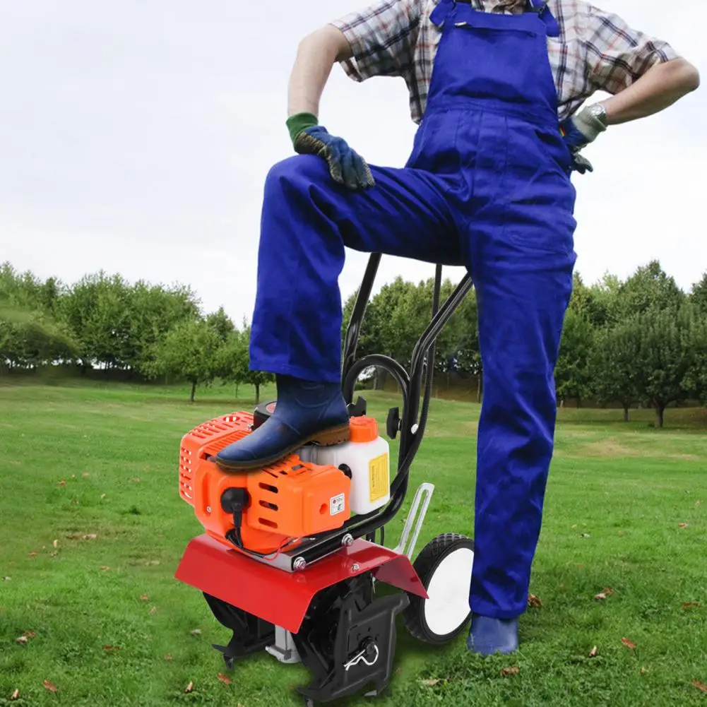 52cc Petrol Cultivator 2 Stroke 9000RPM 1.2L Fuel Tank 6-inch Working Depth 7.9-inch Tilling Width Digging 3HP/1.65kW Tiller
52cc Petrol Cultivator 2 Stroke 9000RPM 1.2L Fuel Tank 6-inch Working Depth 7.9-inch Tilling Width Digging 3HP/1.65kW Tiller