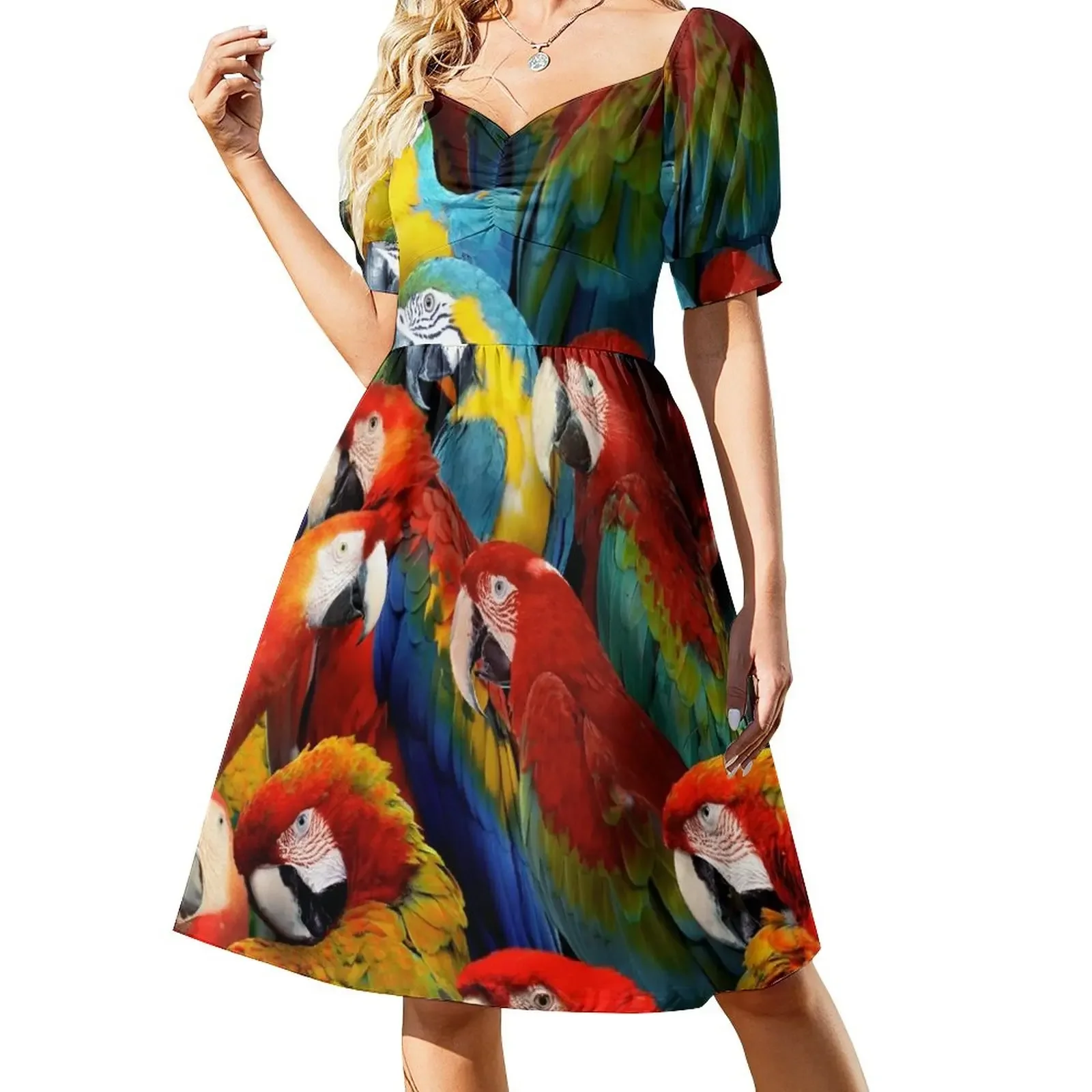 Parrots Short-Sleeved Dress dresses for womens 2025 summer dress women 2025 summer women's suit
Parrots Short-Sleeved Dress dresses for womens 2025 summer dress women 2025 summer women's suit