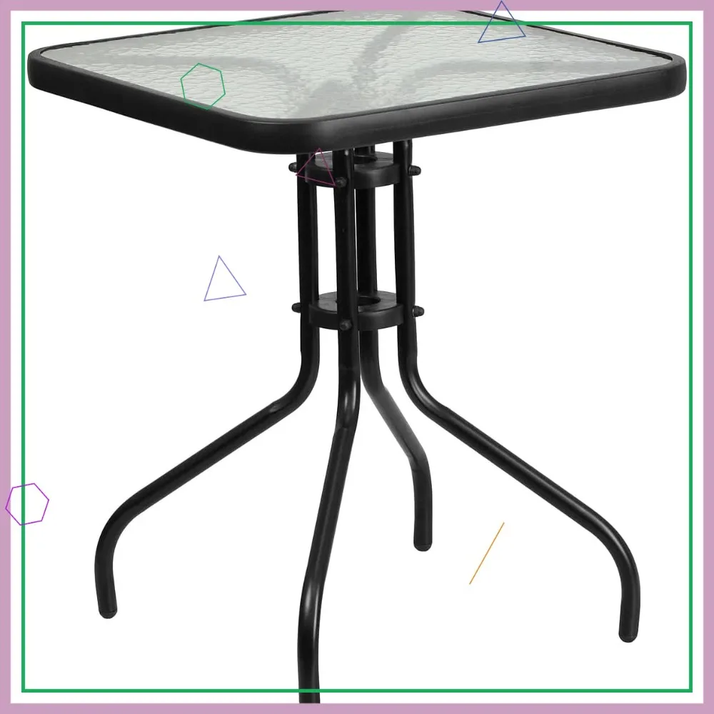 23.5" Square Tempered Glass Patio Side Table - All-Weather Outdoor Furniture for Home & Commercial Use
23.5" Square Tempered Glass Patio Side Table - All-Weather Outdoor Furniture for Home & Commercial Use