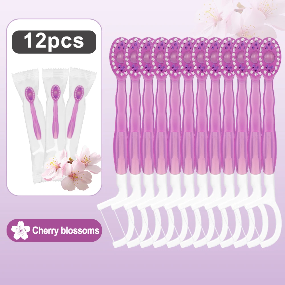 12PCS Disposable Mini Toothbrush 5 in 1 Tool (Toothpaste Floss Pick Tongue Scraper) Portable Burst Toothbrush Travel Set
12PCS Disposable Mini Toothbrush 5 in 1 Tool (Toothpaste Floss Pick Tongue Scraper) Portable Burst Toothbrush Travel Set