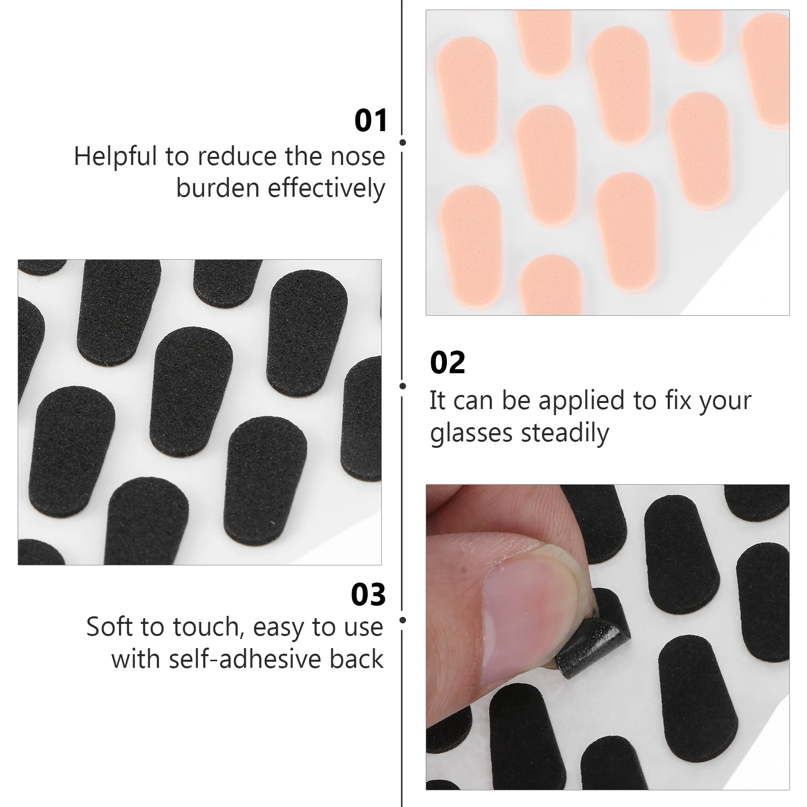 48 Pairs Non-Slip Nose Pads Glasses for Spare Parts Naselli Accessories Silicone Eyeglasses
48 Pairs Non-Slip Nose Pads Glasses for Spare Parts Naselli Accessories Silicone Eyeglasses