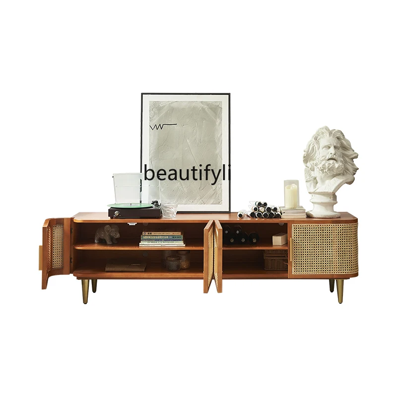 Nordic Ash TV Cabinet Rattan Wall Cabinet Solid Wood Creative Vintage Storage Cabinet B & B
Nordic Ash TV Cabinet Rattan Wall Cabinet Solid Wood Creative Vintage Storage Cabinet B & B