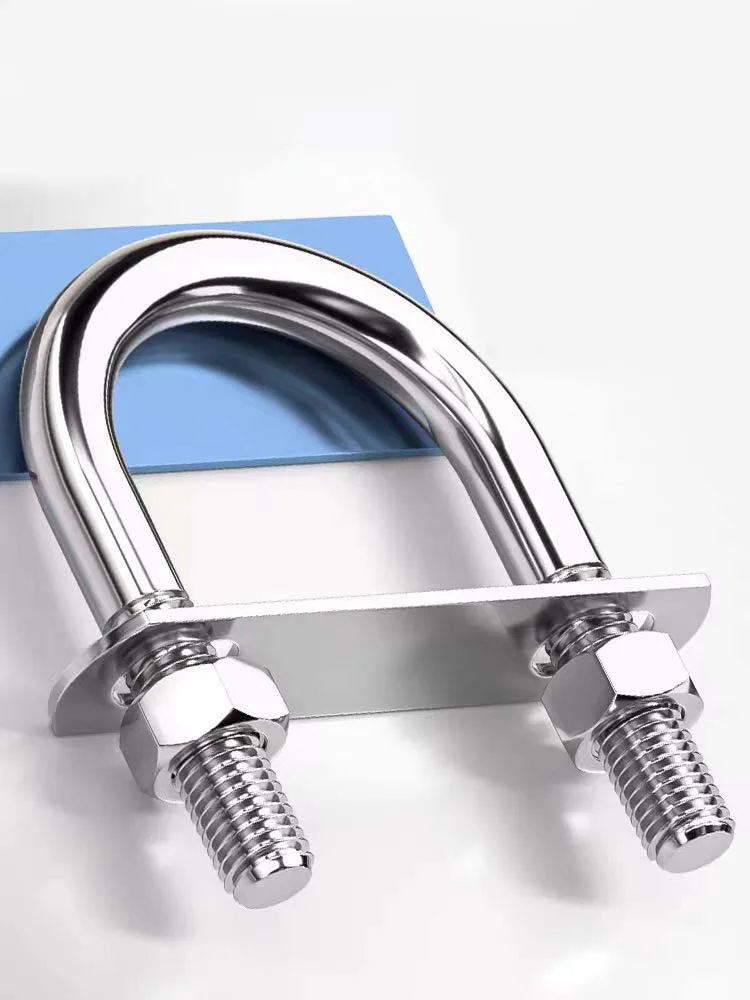 304 Stainless Steel Extended U-Shaped Screw U-Bolt Pipe Clamp With Baffle Square Hoop Horseback Hoop Fastener
304 Stainless Steel Extended U-Shaped Screw U-Bolt Pipe Clamp With Baffle Square Hoop Horseback Hoop Fastener