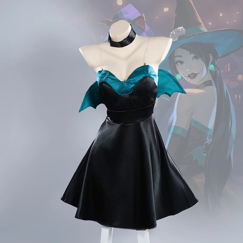 Shooting Games Cosplay Sage Costume Black Sleeveless Wizard Dress Dickens Witch Role Play Outfit Full Set for Women Halloween
Shooting Games Cosplay Sage Costume Black Sleeveless Wizard Dress Dickens Witch Role Play Outfit Full Set for Women Halloween