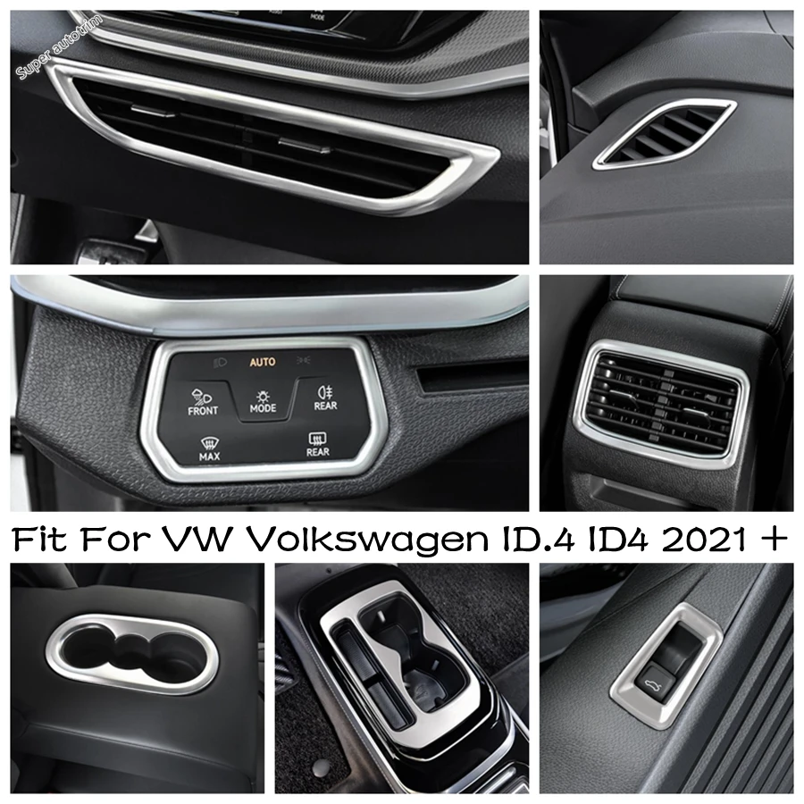 Car Rear Box Air AC Outlet / Water Cup Holder / Rear Trunk Button Cover Trim Accessories For VW Volkswagen ID.4 ID4 2021 - 2024
Car Rear Box Air AC Outlet / Water Cup Holder / Rear Trunk Button Cover Trim Accessories For VW Volkswagen ID.4 ID4 2021 - 2024