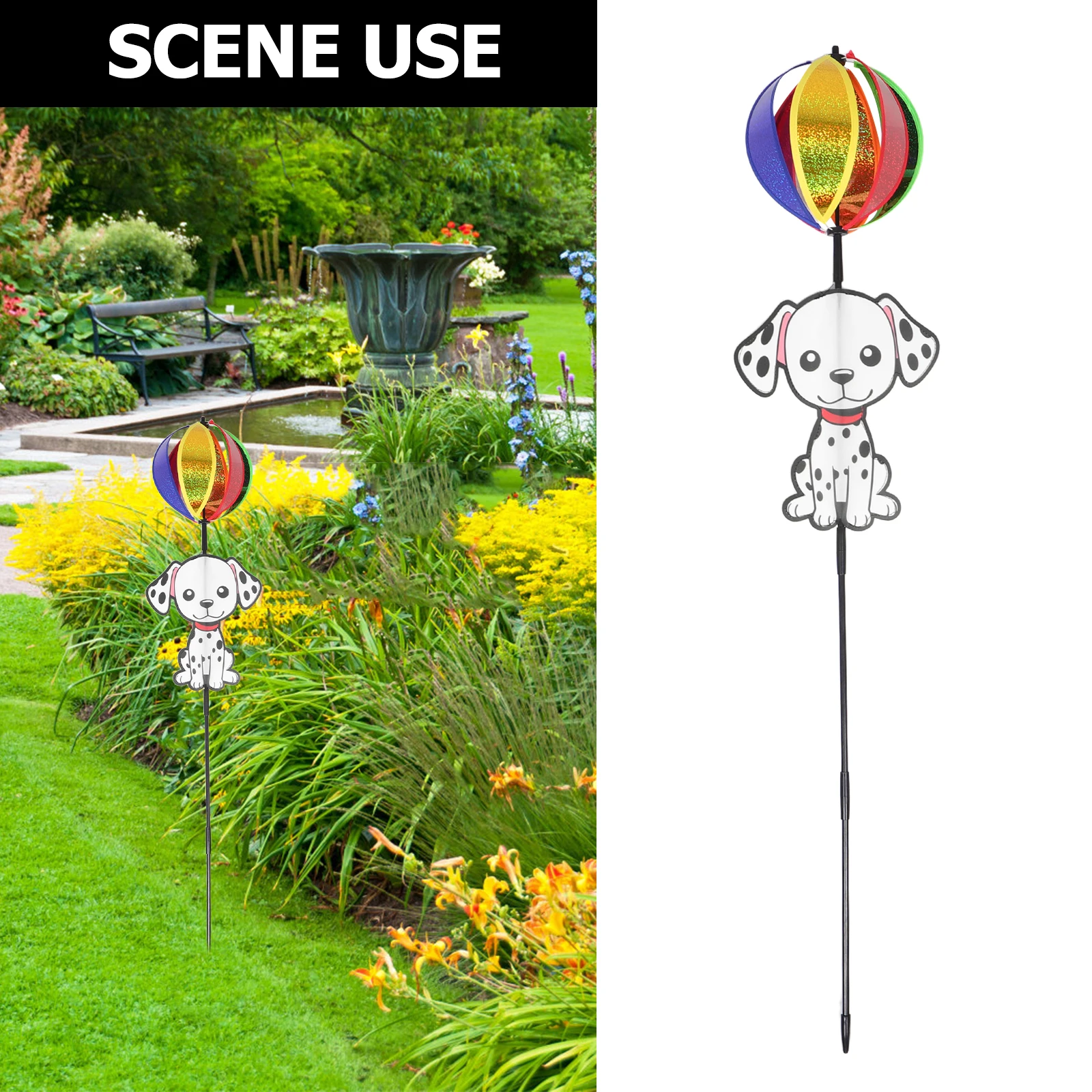 Dog Wind Spinner Colorful Dalmatian Animal Garden Pinwheel Stake Outdoor Lawn Windmill Decoration Christmas Easter
Dog Wind Spinner Colorful Dalmatian Animal Garden Pinwheel Stake Outdoor Lawn Windmill Decoration Christmas Easter