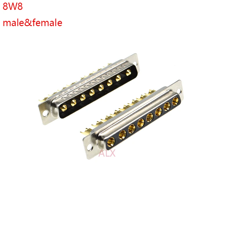 1PCS 8W8 30A Gold plated MALE FEMALE high current CONNECTOR D-SUB adapter solder type 8pin plug socket Welding high power DB
1PCS 8W8 30A Gold plated MALE FEMALE high current CONNECTOR D-SUB adapter solder type 8pin plug socket Welding high power DB