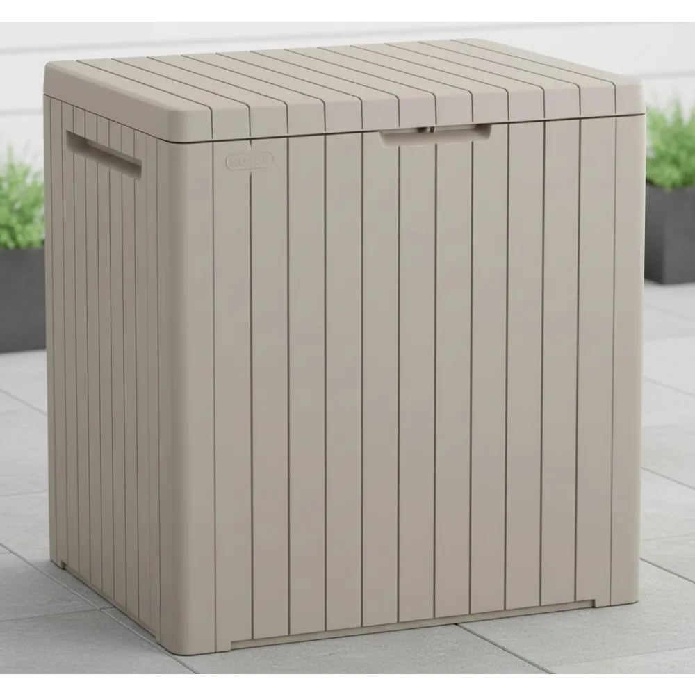 30 Gallon Outdoor Storage Box with Wood Look - Weather Resistant Patio Furniture Side Table for Garden Pool Accessories
30 Gallon Outdoor Storage Box with Wood Look - Weather Resistant Patio Furniture Side Table for Garden Pool Accessories