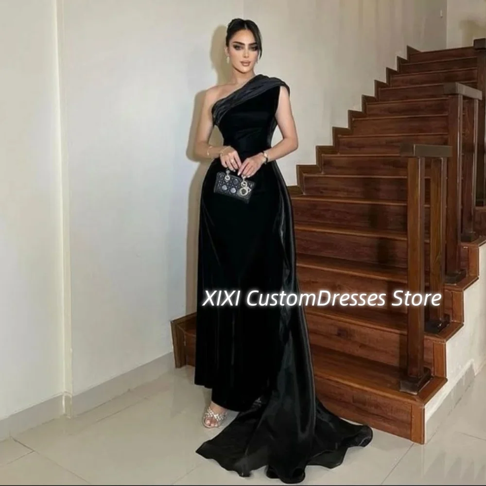 Customized Luxury Evening Dresses A-Line One-Shoulder Floor-Length Ruffle Zipper Up Sleeveless Lining Elegant Party Dresses
Customized Luxury Evening Dresses A-Line One-Shoulder Floor-Length Ruffle Zipper Up Sleeveless Lining Elegant Party Dresses