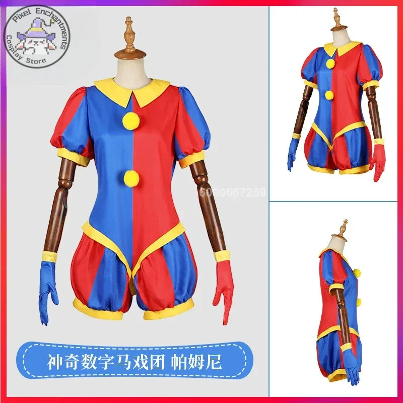 The Amazing Digital Circus Anime Pomni Cosplay Costume Cartoon Uniform Hat Gloves for Kids Women Men Halloween Carnival Party
The Amazing Digital Circus Anime Pomni Cosplay Costume Cartoon Uniform Hat Gloves for Kids Women Men Halloween Carnival Party