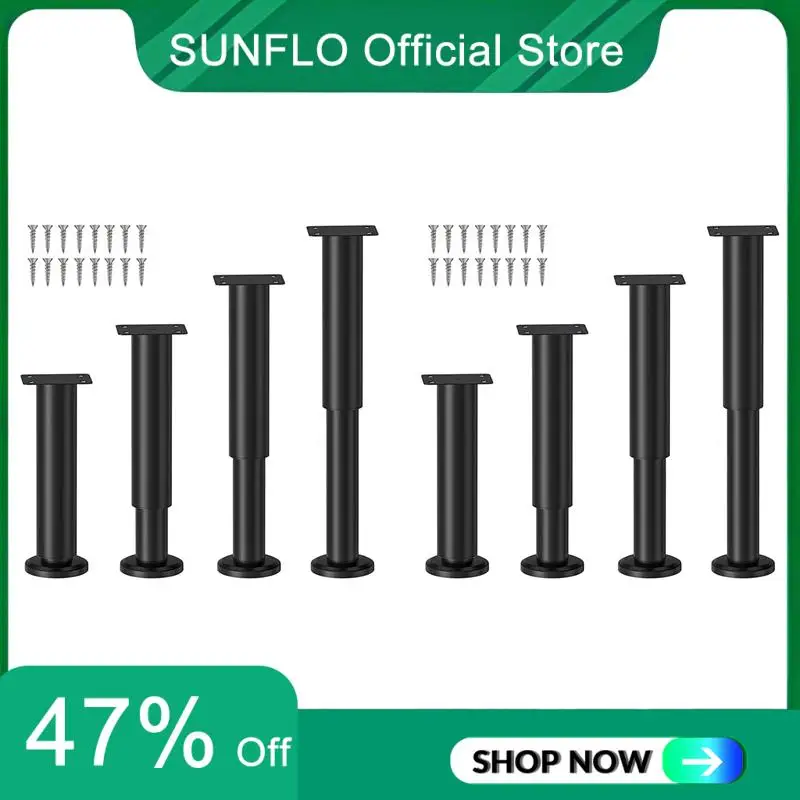 Металлические регулируемые мебельные ножки SUNFLO 7,08-11,8 дюйма, сменные ножки стола с регулируемой высотой для дивана/комода, набор из 8 черных
Металлические регулируемые мебельные ножки SUNFLO 7,08-11,8 дюйма, сменные ножки стола с регулируемой высотой для дивана/комода, набор из 8 черных
