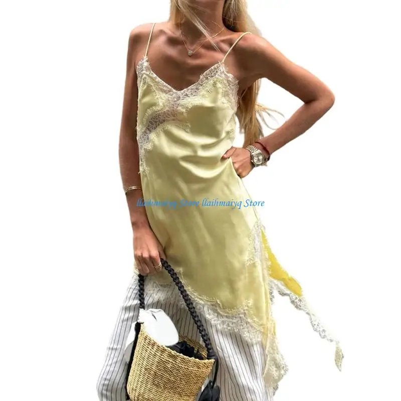 573B Summer Casual Dress With Unique Asymmetric Cut Lace Detail Comfortable Polyester Spandex Breathable Fabric
573B Summer Casual Dress With Unique Asymmetric Cut Lace Detail Comfortable Polyester Spandex Breathable Fabric