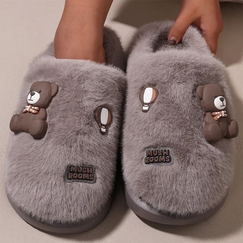 Autumn Winter Cotton Slippers Women Cute Cartoon Bear Indoor Home Casual Plush Non Slip Unisex Toe Wrap Couple Trendy Warm Shoes
Autumn Winter Cotton Slippers Women Cute Cartoon Bear Indoor Home Casual Plush Non Slip Unisex Toe Wrap Couple Trendy Warm Shoes