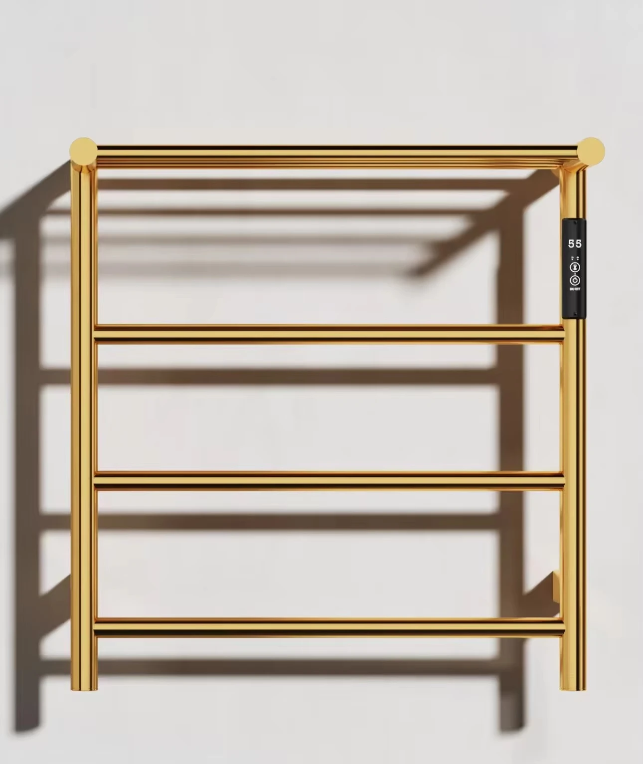 Brushed Gold Electric Towel Rack & Warmer Wall Mount Luxury Bathroom Accessory for Hotel Apartment Use
Brushed Gold Electric Towel Rack & Warmer Wall Mount Luxury Bathroom Accessory for Hotel Apartment Use