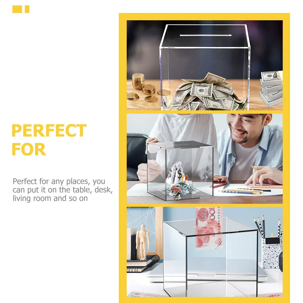 Transparent Piggy Bank 15x15x15cm Acrylic Coin Container Kids Saving Money Educational Gift Honeymoon Fund Box Desktop
Transparent Piggy Bank 15x15x15cm Acrylic Coin Container Kids Saving Money Educational Gift Honeymoon Fund Box Desktop