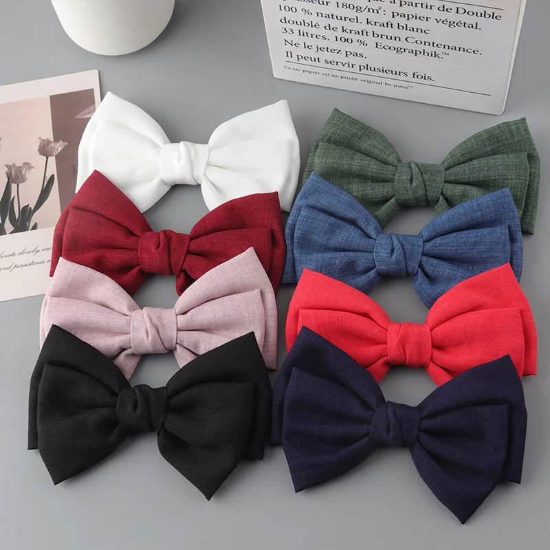 Retro solid bow hair clip Fashion headwear simple women's hair accessory Handmade fabric bow hairpins Korean Barrettes
Retro solid bow hair clip Fashion headwear simple women's hair accessory Handmade fabric bow hairpins Korean Barrettes