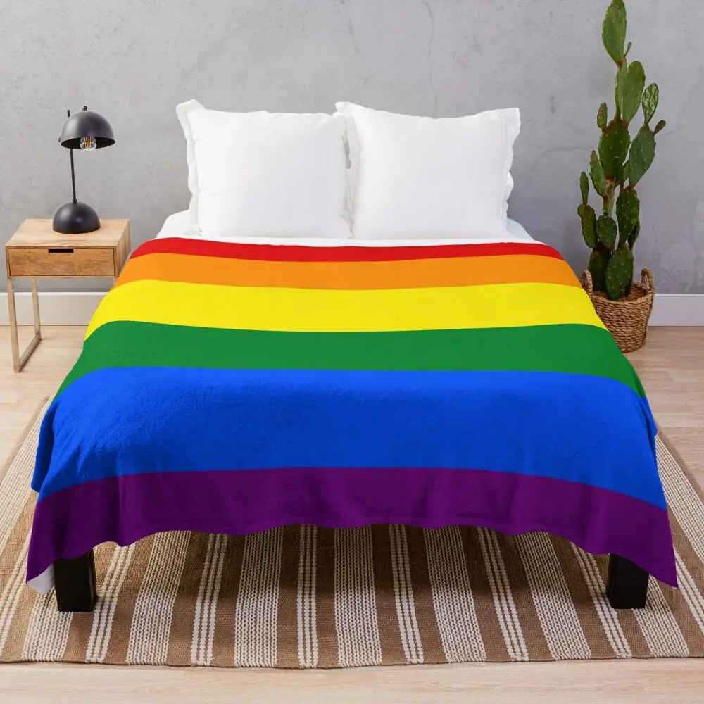 Gay Pride Rainbow Flag Throw Blanket Spring Fall Cozy Throw Blanket for Couch
Gay Pride Rainbow Flag Throw Blanket Spring Fall Cozy Throw Blanket for Couch