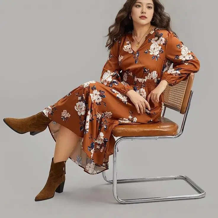 Large Size Floral Print Dress Casual A-Line Long Skirt for Women over 220 Pounds Quality Good Maternity Gown plus Size Dress
Large Size Floral Print Dress Casual A-Line Long Skirt for Women over 220 Pounds Quality Good Maternity Gown plus Size Dress