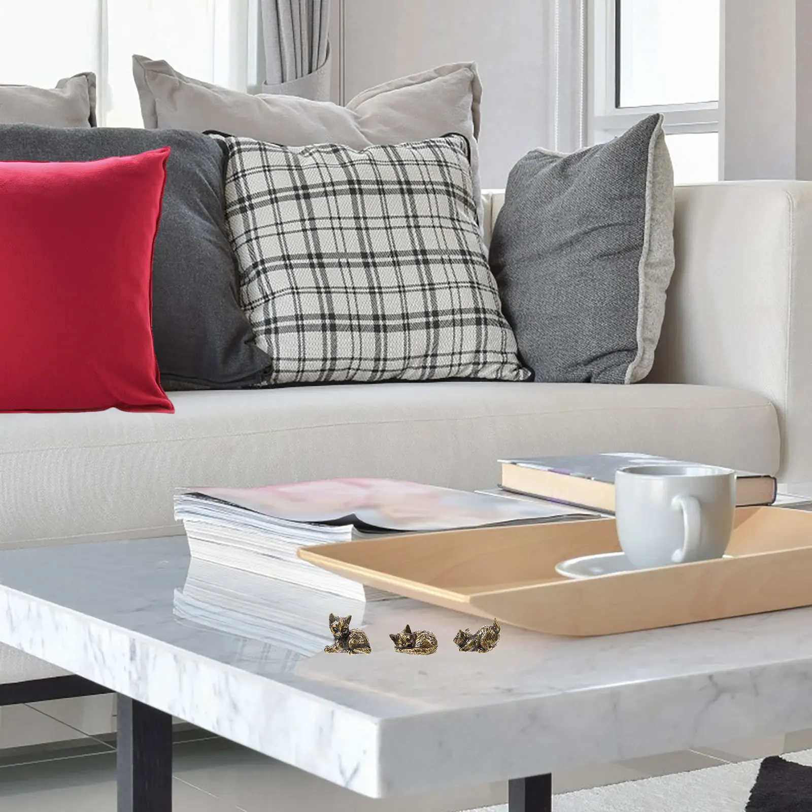 3pcs Mini Decor, Statue For Desk Home Office, Desktop Ornament, Brass Animal Statues, Cat Table Decor, Cat Statue, Brass
3pcs Mini Decor, Statue For Desk Home Office, Desktop Ornament, Brass Animal Statues, Cat Table Decor, Cat Statue, Brass