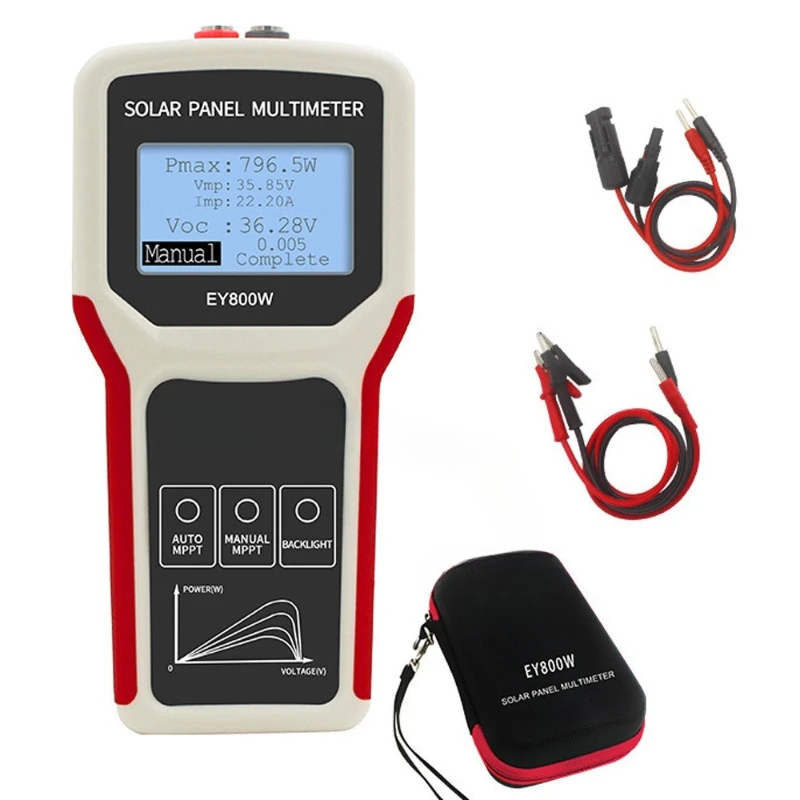 Cross-border photovoltaic panel multimeter EY800W solar panel MPPT module maximum power tester
Cross-border photovoltaic panel multimeter EY800W solar panel MPPT module maximum power tester