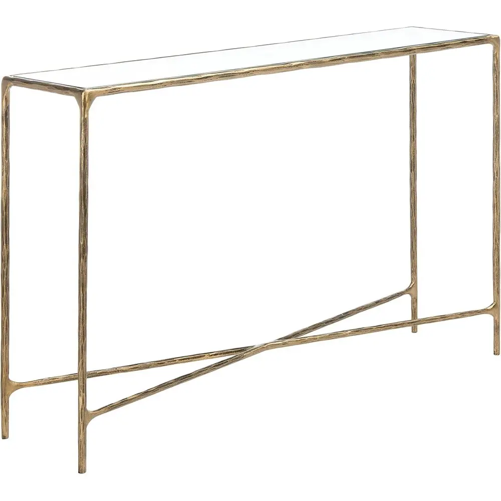 Brass Metal and Tempered Glass Entryway Table, Fully Assembled for Living Room
Brass Metal and Tempered Glass Entryway Table, Fully Assembled for Living Room