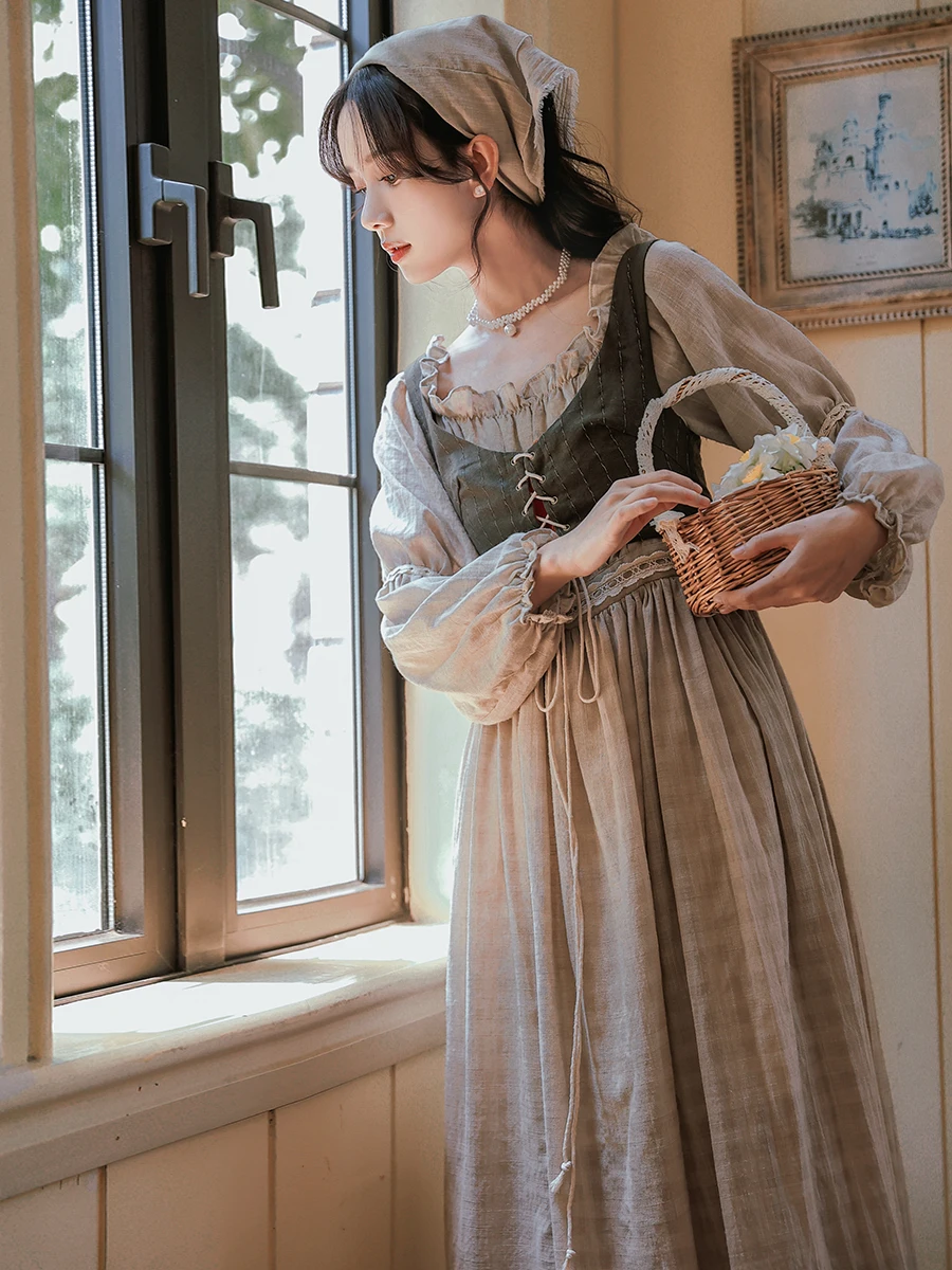 Retro Vestido Festa Vintage Medieval Cottagecore Women Dress Woman French Style Prairie Lawn Carnival Party Dresses
Retro Vestido Festa Vintage Medieval Cottagecore Women Dress Woman French Style Prairie Lawn Carnival Party Dresses