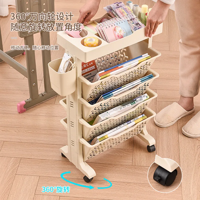 Передвижная книжная полка, многослойная стойка для хранения, студенческая офисная стойка для хранения файлов, корзина для хранения в классе, артефакт
Передвижная книжная полка, многослойная стойка для хранения, студенческая офисная стойка для хранения файлов, корзина для хранения в классе, артефакт