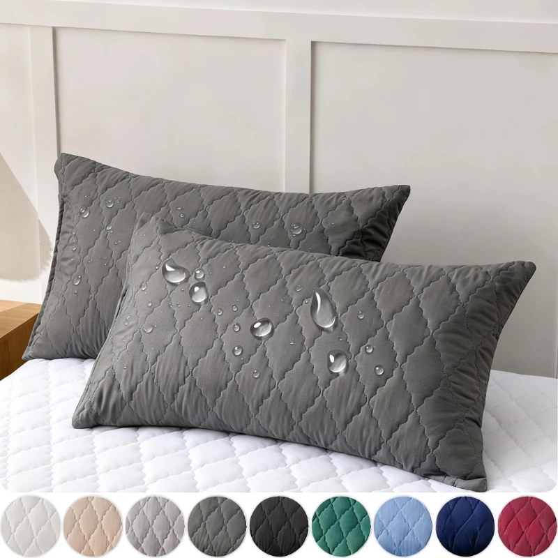 1/2pcs Jacquard Quilted Pillowcase Solid Color Waterproof Breathable Anti-Bacterial Machine Washable Pillow Cover for Home Decor
1/2pcs Jacquard Quilted Pillowcase Solid Color Waterproof Breathable Anti-Bacterial Machine Washable Pillow Cover for Home Decor