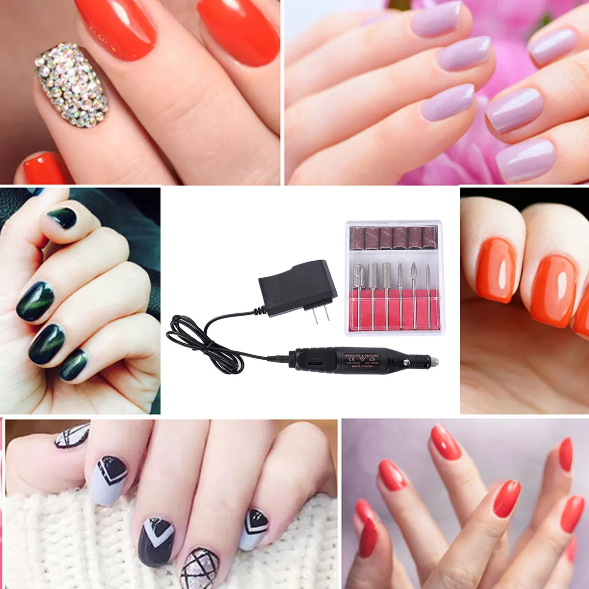 Professional Electric Pen Nail Drill Manicure Pedicure File Nail Art Equipment 2.4mm 3.2mm Bits Sanding Bands Acrylic Polish
Professional Electric Pen Nail Drill Manicure Pedicure File Nail Art Equipment 2.4mm 3.2mm Bits Sanding Bands Acrylic Polish