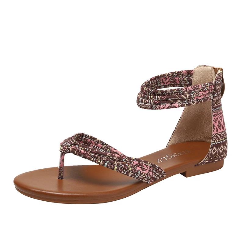 Women's Sandals New Summer Women's Casual Thin-Strap Flat Versatile Beach Vacation Roman Sandals
Women's Sandals New Summer Women's Casual Thin-Strap Flat Versatile Beach Vacation Roman Sandals