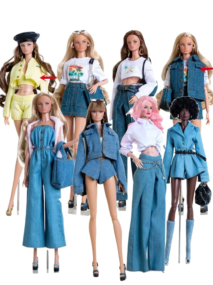 32cm Supermodel Doll Clothes Suit COWGIRL Set Earring Bag Accessories Jacket Short Skirt Dress Up DIY Toys Collector Girl Gifts
32cm Supermodel Doll Clothes Suit COWGIRL Set Earring Bag Accessories Jacket Short Skirt Dress Up DIY Toys Collector Girl Gifts