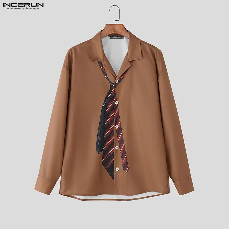 INCERUN Мужская рубашка с галстуком и принтом в стиле пэчворк с лацканами и длинными рукавами на пуговицах Мужская одежда Уличная одежда Свободные топы Модные повседневные мужские рубашки
INCERUN Мужская рубашка с галстуком и принтом в стиле пэчворк с лацканами и длинными рукавами на пуговицах Мужская одежда Уличная одежда Свободные топы Модные повседневные мужские рубашки