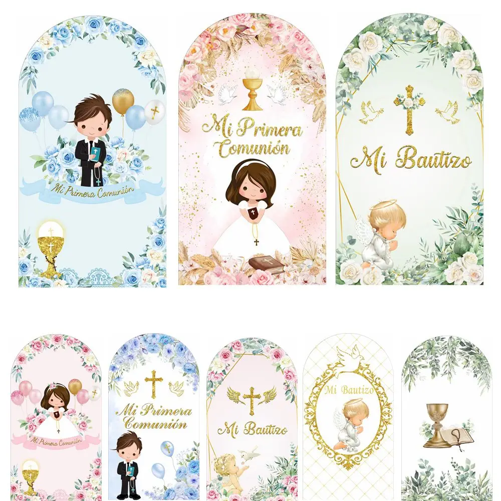 My First Communion Arch Backdrops Cover Flowers God Bless Holy Cross Dove Girl Boy Baptism Baby Shower Decor Arched Background
My First Communion Arch Backdrops Cover Flowers God Bless Holy Cross Dove Girl Boy Baptism Baby Shower Decor Arched Background