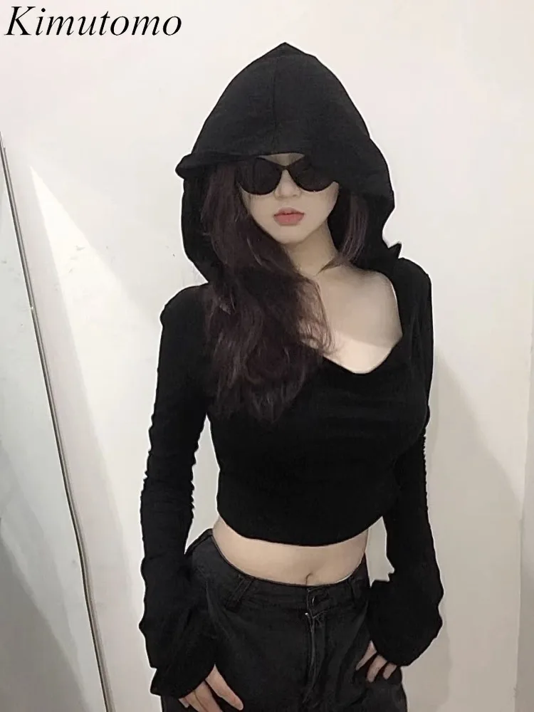 Kimutomo женские футболки с капюшоном и распашным воротником, осенние новые модные однотонные Y2k, эстетические топы в стиле Харадзюку в стиле гранж, женские повседневные топы
Kimutomo женские футболки с капюшоном и распашным воротником, осенние новые модные однотонные Y2k, эстетические топы в стиле Харадзюку в стиле гранж, женские повседневные топы