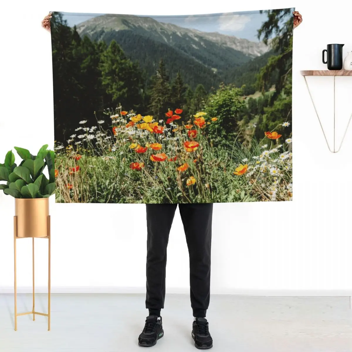 Mountain garden Throw Blanket Stylish Decor Blanket Gift for Friends Roommate
Mountain garden Throw Blanket Stylish Decor Blanket Gift for Friends Roommate