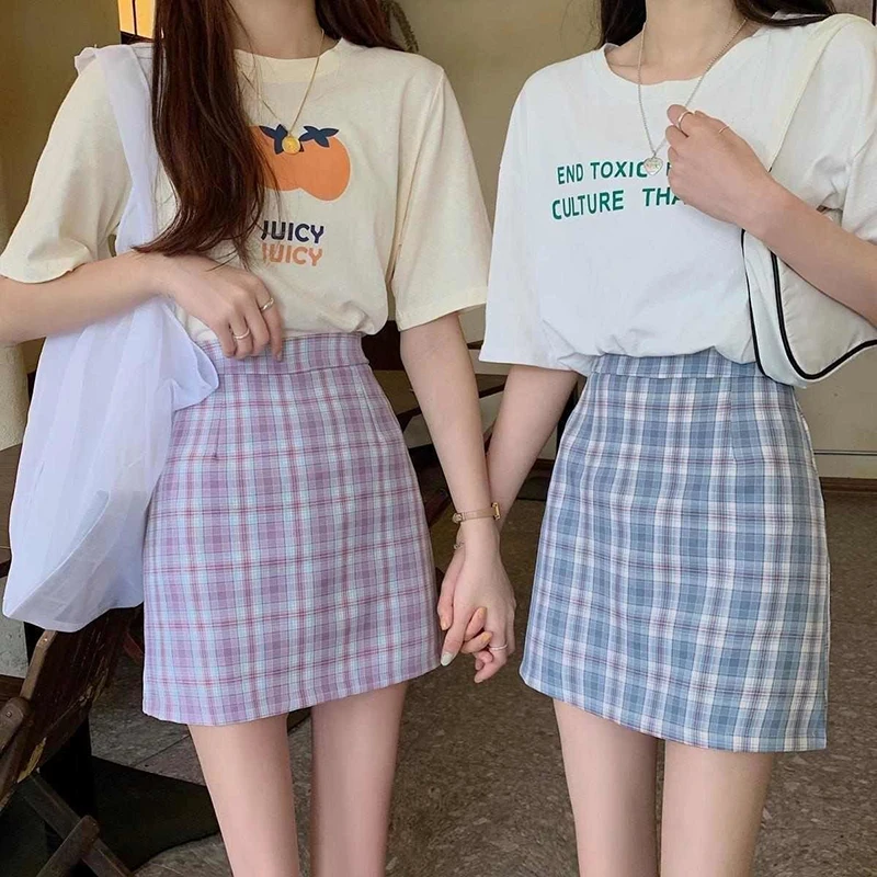 MEXZT Plaid Skirt Women Harajuku Preppy Style Slim A Line Mini Skirt Student Summer Streetwear Vintage High Waist Casual Skirts
MEXZT Plaid Skirt Women Harajuku Preppy Style Slim A Line Mini Skirt Student Summer Streetwear Vintage High Waist Casual Skirts